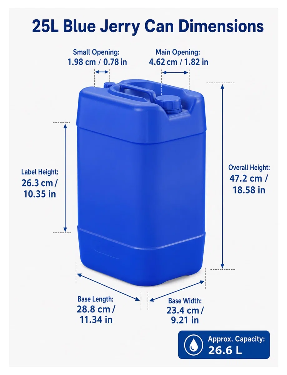 Jerrican plastique, robinet au choix, réservoir d’eau PEHD