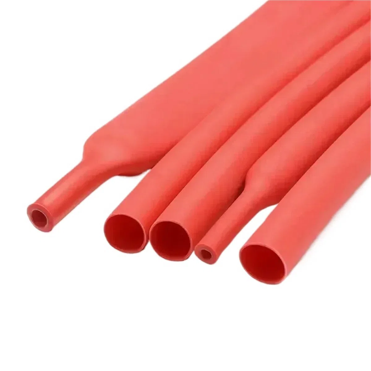 Gaine ThermoréTractable Gaine thermorétractable noire en polyoléfine, 10/50/100 m, 200 m, 3:1, avec colle, rapport de rétrécissement assorti, gaine adhésive for câbles métalliques(Red,9.5mm,50m)
