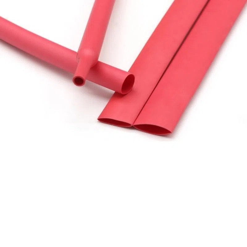 Tube thermorétractable, Tube thermorétractable électrique 3:1 Rouge, Fil de Tube thermorétractable Assorti en PE, Tube thermorétractable de qualité Marine 1 pièce(7.9MM*50M)
