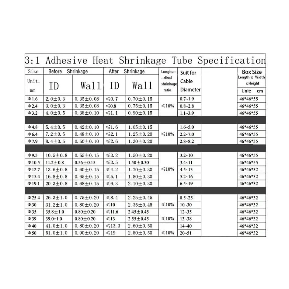 Tube thermorétractable, Tube thermorétractable électrique 3:1 Rouge, Fil de Tube thermorétractable Assorti en PE, Tube thermorétractable de qualité Marine 1 pièce(7.9MM*50M)