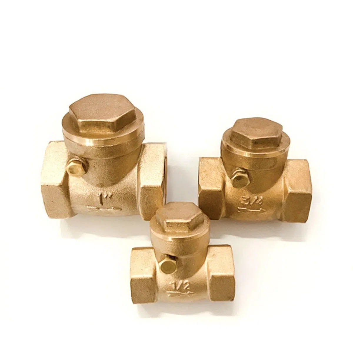 Clapet anti-retour horizontal en laiton, filetage femelle, 1/2, 3/4, 1/2 pouce, 1 pièce(2")