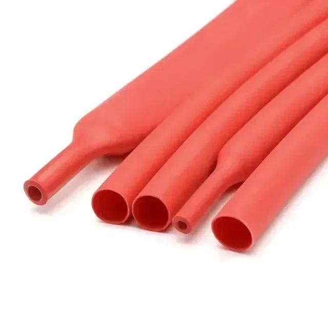 Tube thermorétractable, Tube thermorétractable électrique 3:1 Rouge, Fil de Tube thermorétractable Assorti en PE, Tube thermorétractable de qualité Marine 1 pièce(7.9MM*50M)