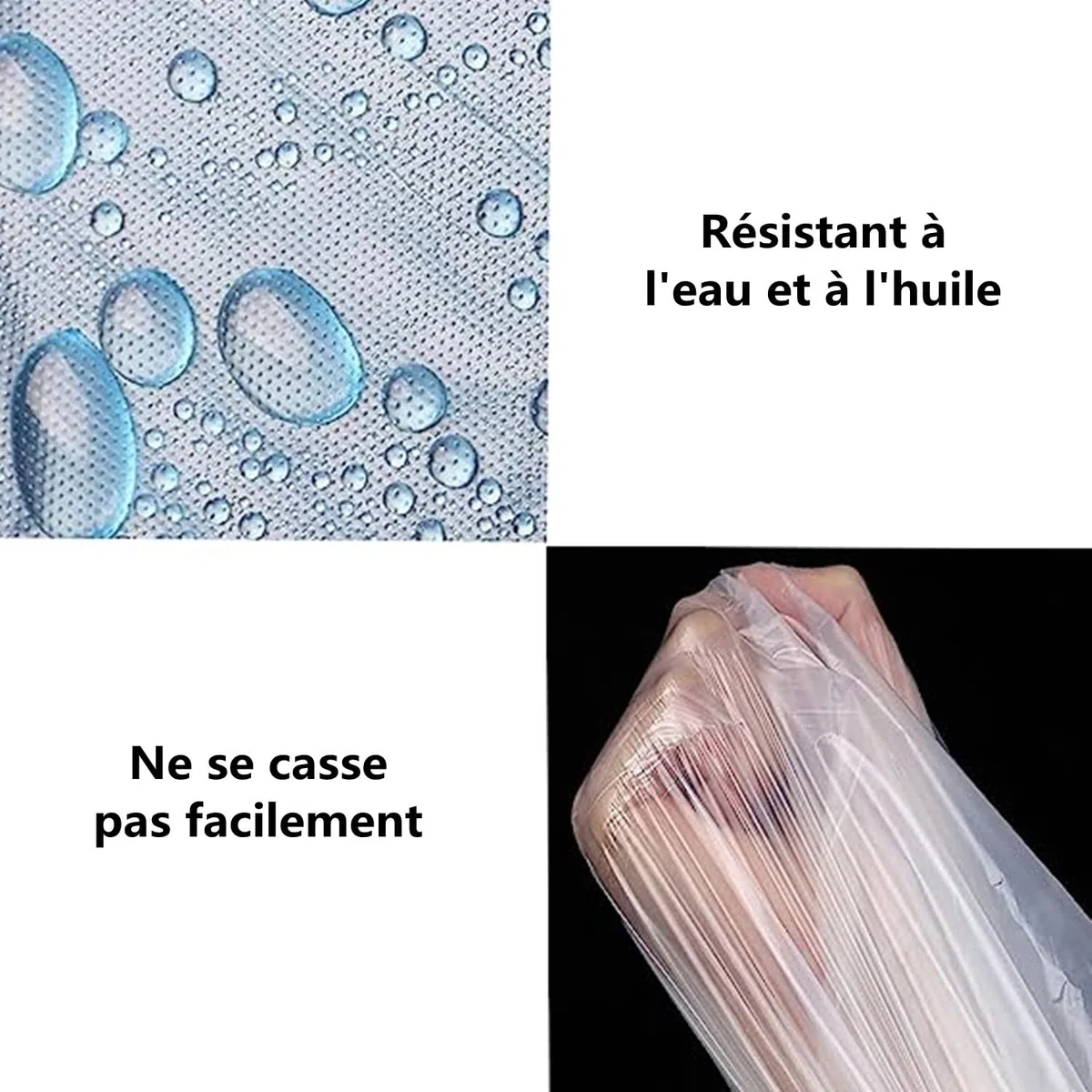 LATRAT Lot de 100 tabliers jetables imperméables et résistant aux taches en plastique pour Adultes Enfants Peinture Cuisson