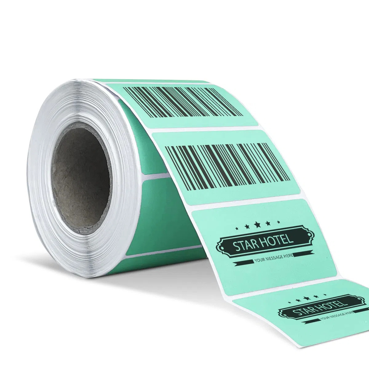 Étiquettes thermiques vertes plates de 1.25x2.25 pouces Hotlabel,Étiquettes thermiques directes,Autocollants d'adresse autocollants carrés pour imprimante thermique,Code barres,800 étiquettes (vert)