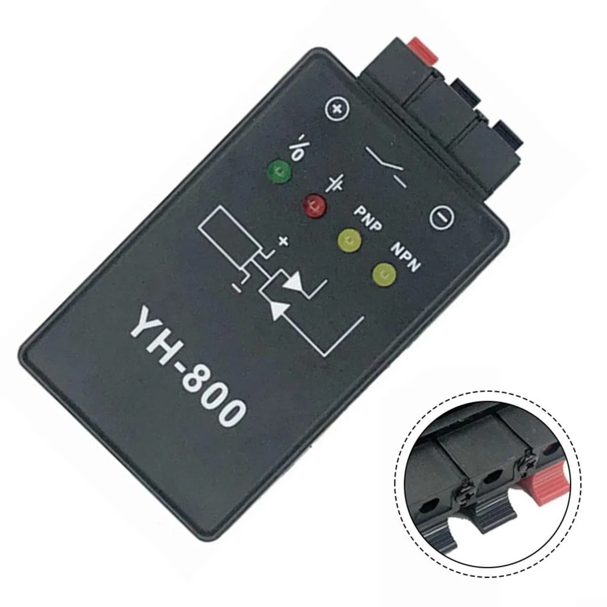 YH-800 Testeur de capteur DC PNP NPN Appareil de test photoélectrique pour automatisation industrielle Détection de métaux avec affichage numérique Noir 936023 mm