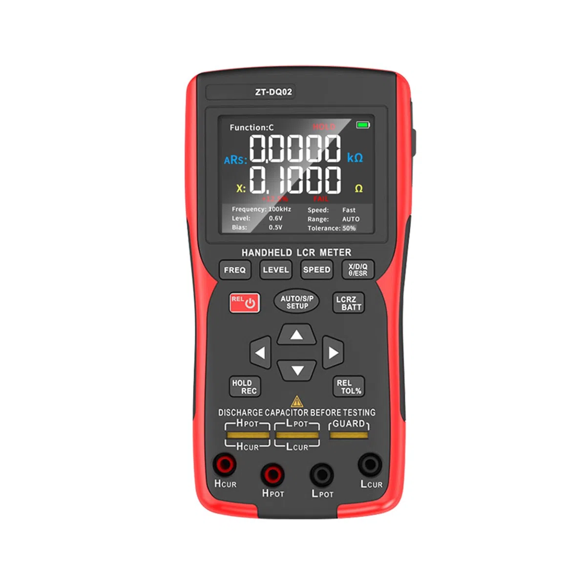 Karlak Testeur de Multimètre Numérique, Testeur de Batterie Double Mode à écran LCD, Mesure 0,01 Ω – 10 MΩ, 1 PF – 100 MF avec 5 Modes de Fréquence de 100 Hz à 100 KHz pour les